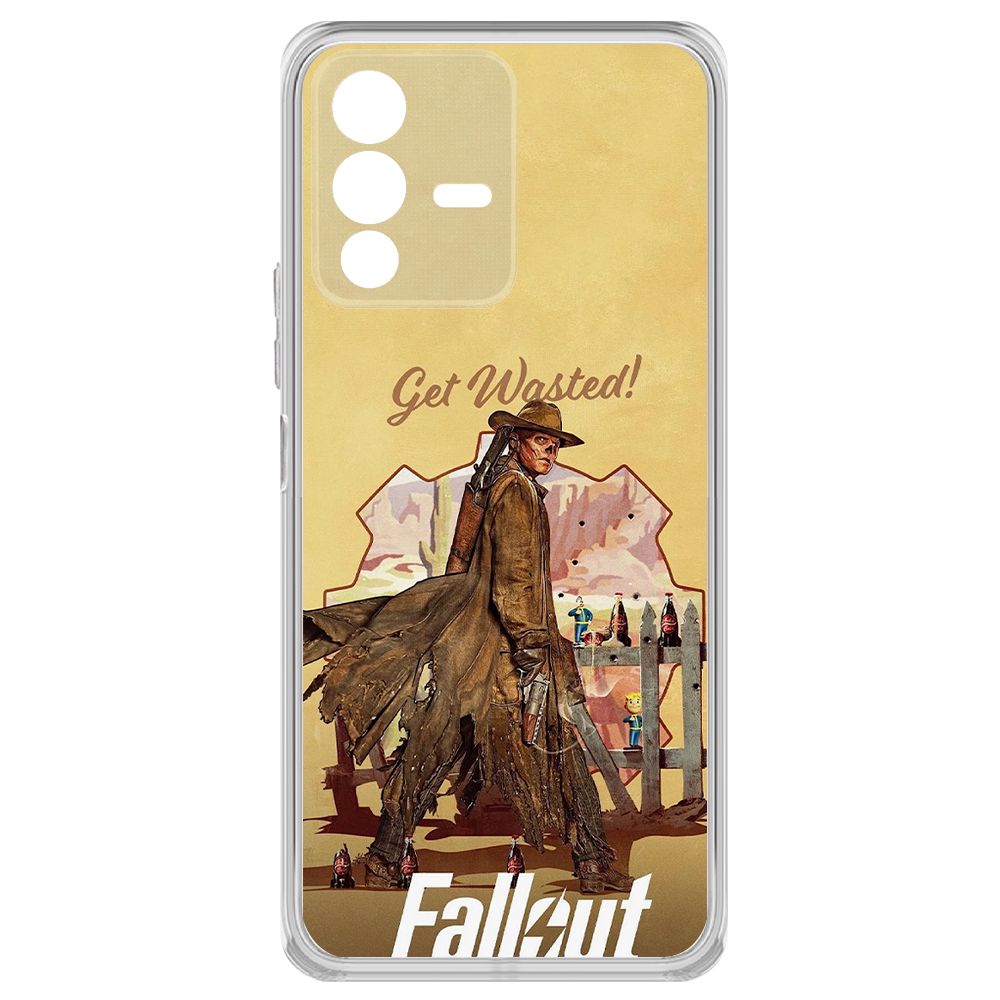 

Чехол-накладка Krutoff Clear Case Фоллаут (Fallout) - Давай напьемся! для Vivo V23, Прозрачный
