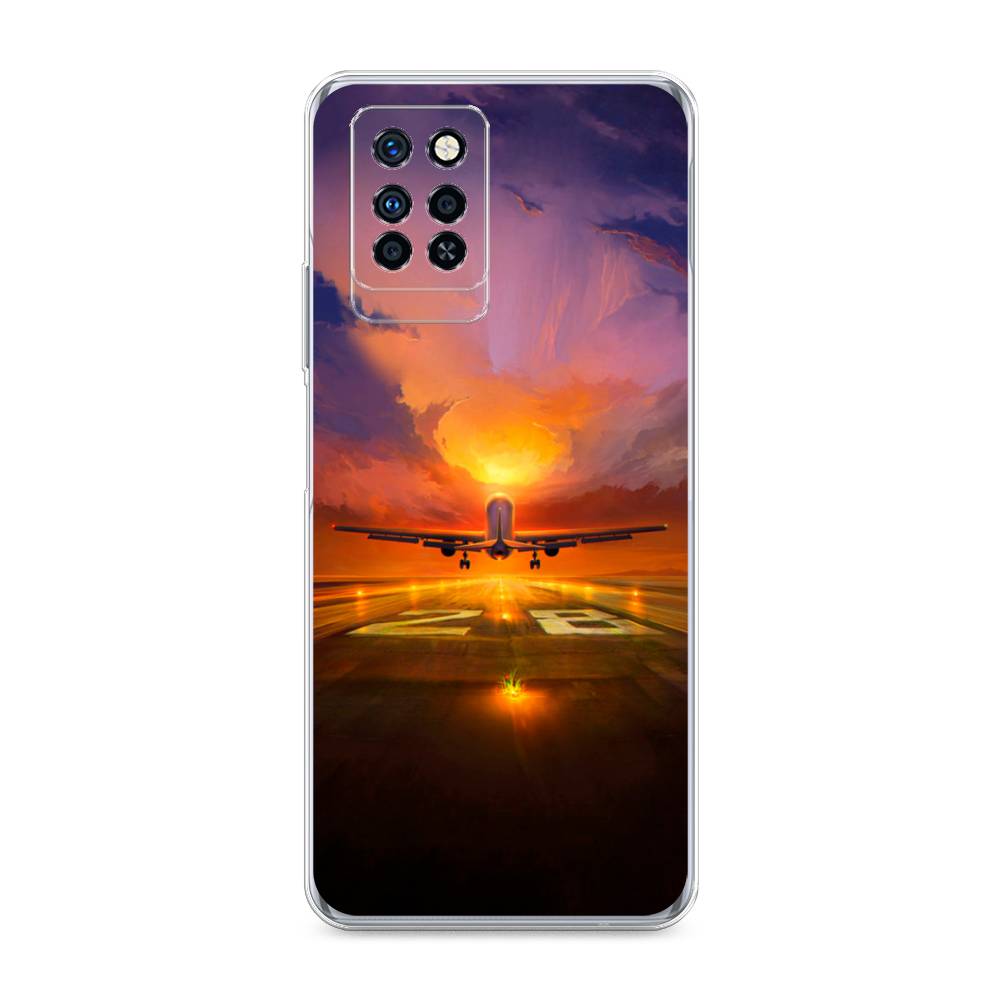 

Чехол для Infinix Note 10 Pro "Самолет на посадке", Оранжевый;синий, 3100150-6