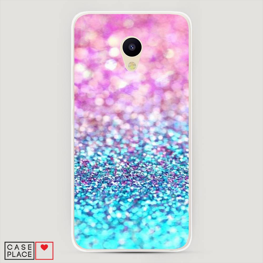 

Чехол Awog "Розово-голубые глиттеры рисунок" для Meizu M5