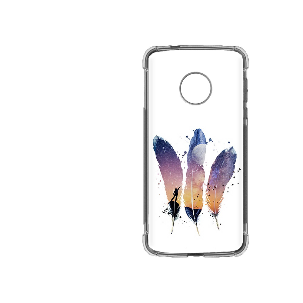 

Чехол MyPads Tocco для Motorola Moto Z2 Force небесные перья, Прозрачный, Tocco