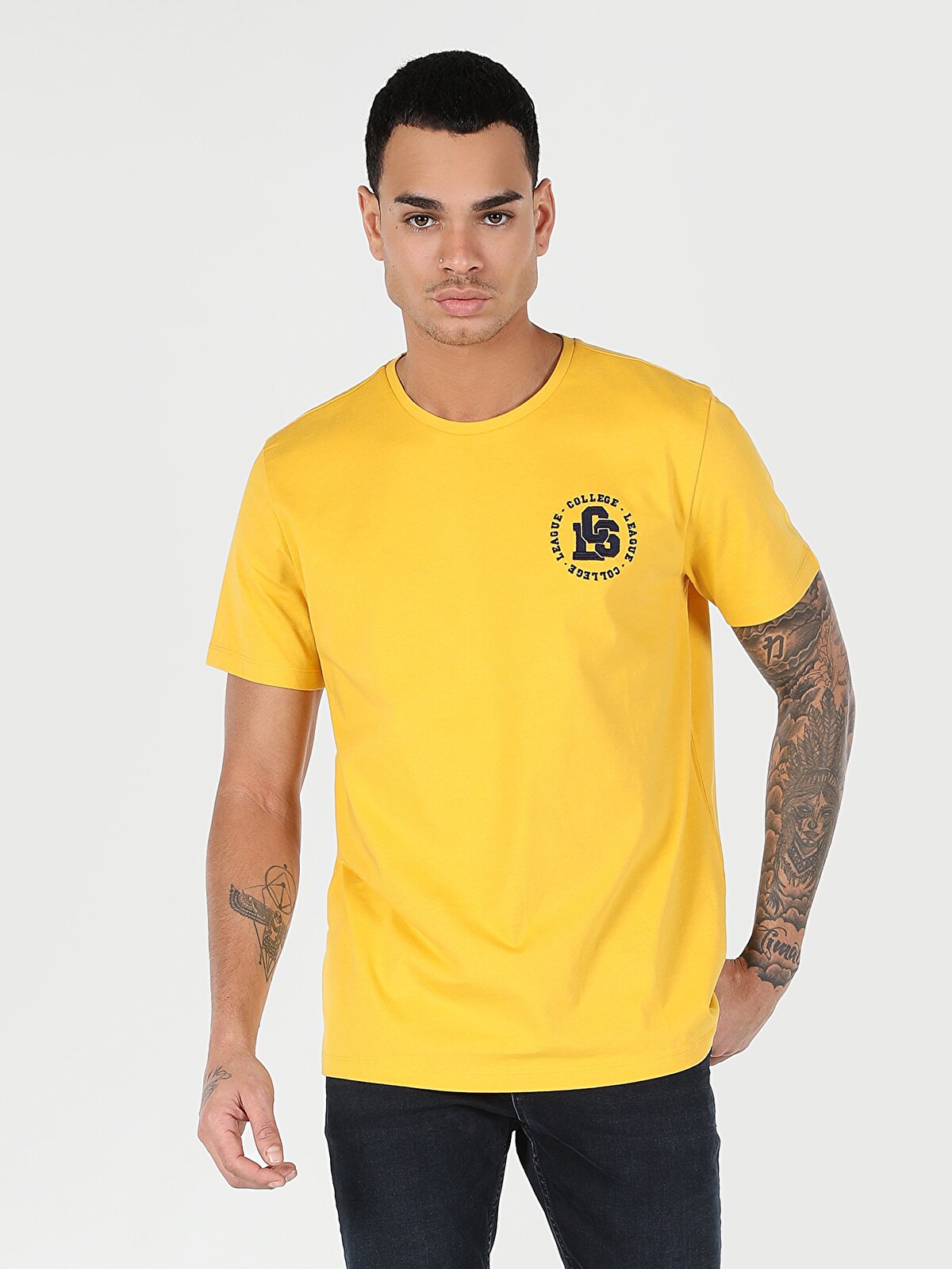 

Футболка мужская Colin's CL1061801_Q1.V1_YLS оранжевая M, Оранжевый, CL1061801_Q1.V1_YLS