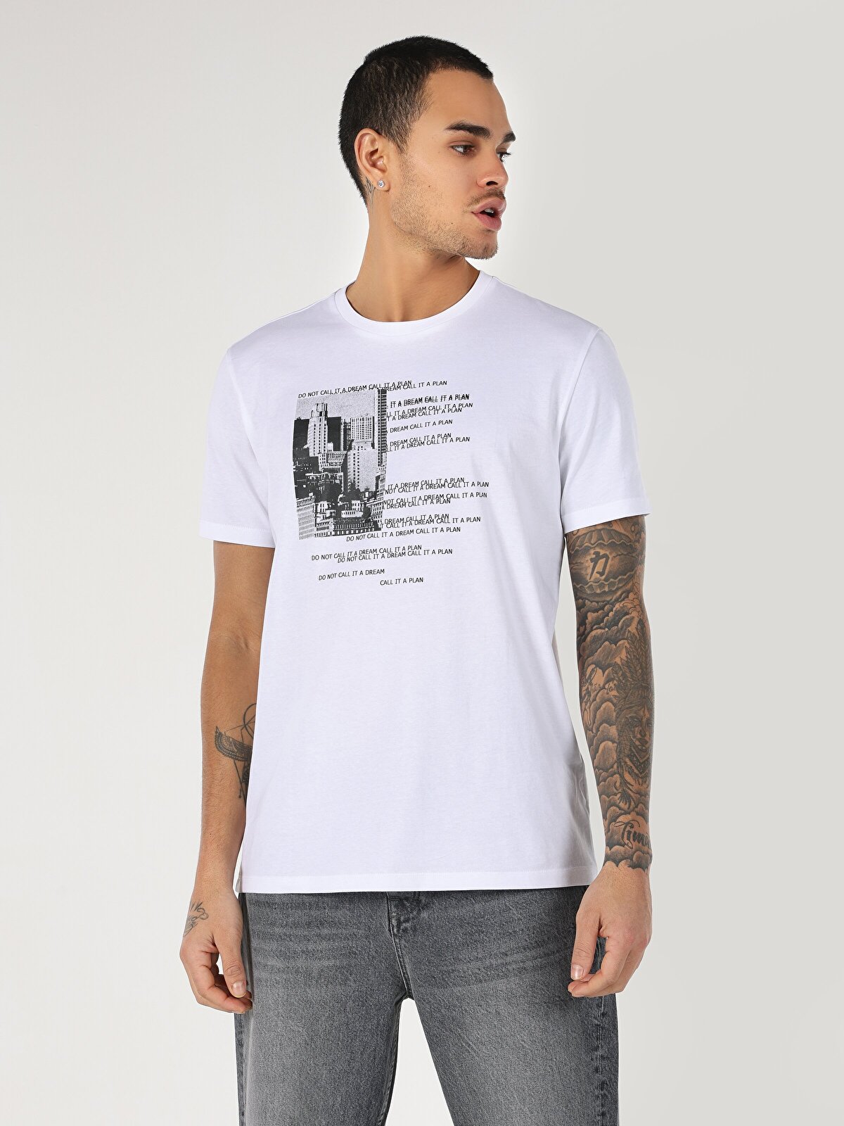 

Футболка мужская Colin's CL1061808_Q1.V1_WHT белая L, Белый, CL1061808_Q1.V1_WHT
