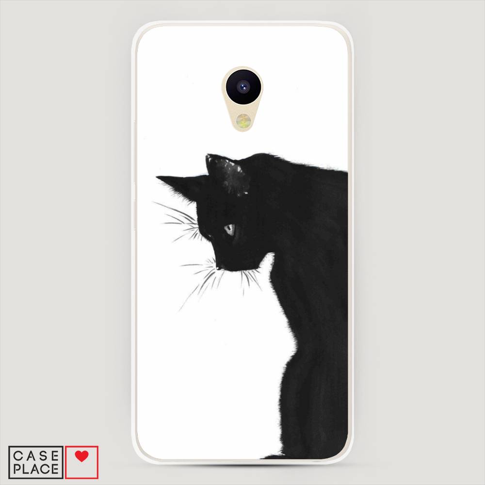 

Чехол Awog на Meizu M5 "Black cat", Черный;белый, 70750-1