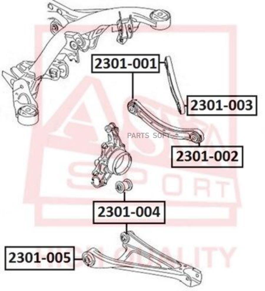 

Сайлентблок Volkswagen ASVA арт. 2301-001