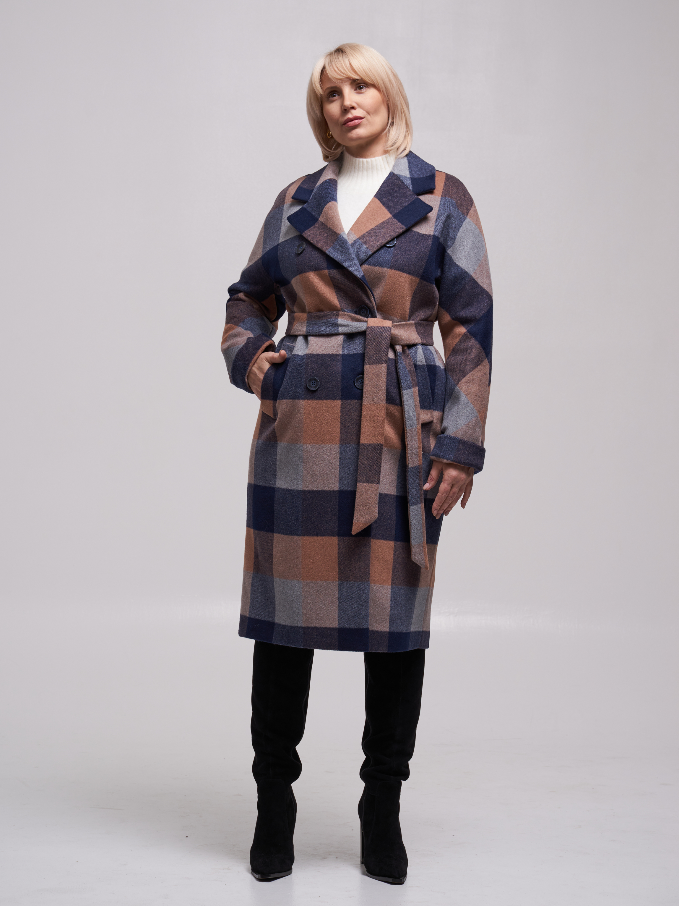 

Пальто женское RICH STYLE B310 синее 46 RU, Синий, B310