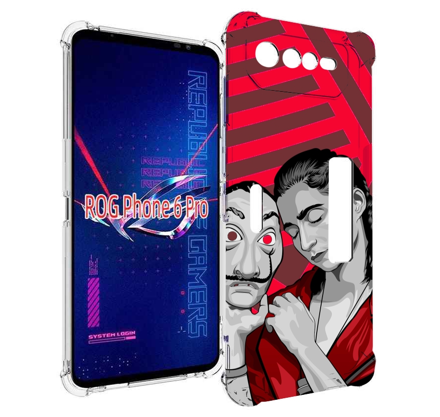 

Чехол MyPads Найроби-бумажного-дома для Asus ROG Phone 6 Pro, Прозрачный, Tocco