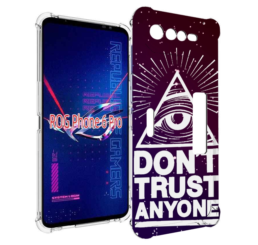 

Чехол MyPads Не-доверяй для Asus ROG Phone 6 Pro, Прозрачный, Tocco