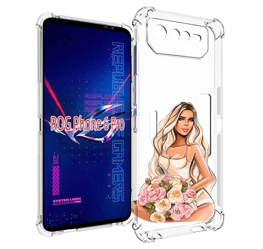 

Чехол MyPads Нежная-девушка женский для Asus ROG Phone 6 Pro, Прозрачный, Tocco
