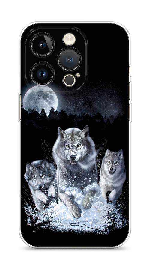 

Чехол Homey на Apple iPhone 14 Pro "Стая волков под луной", 15250-1