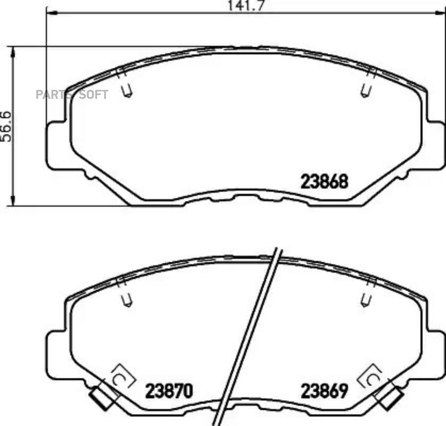 

Колодки тормозные перед HONDA ACCORD VII, CIVIC IX-X, CR-V II-V, ELEMENT, PILOT 01-