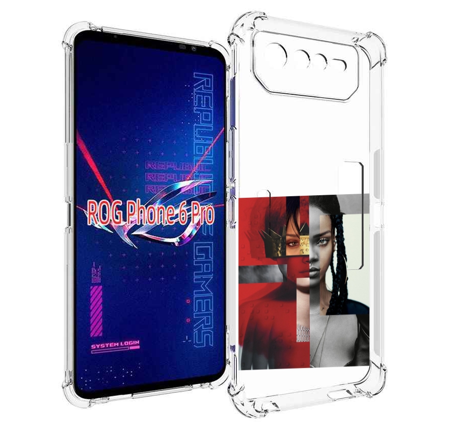 

Чехол MyPads Обложка-Рианна для Asus ROG Phone 6 Pro, Прозрачный, Tocco