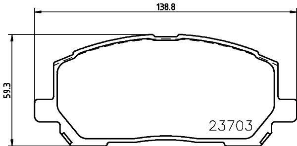 

Колодки тормозные перед LEXUS RX, TOYOTA KLUGER 98-