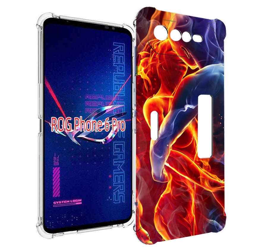 

Чехол MyPads Огонь-вода для Asus ROG Phone 6 Pro, Прозрачный, Tocco