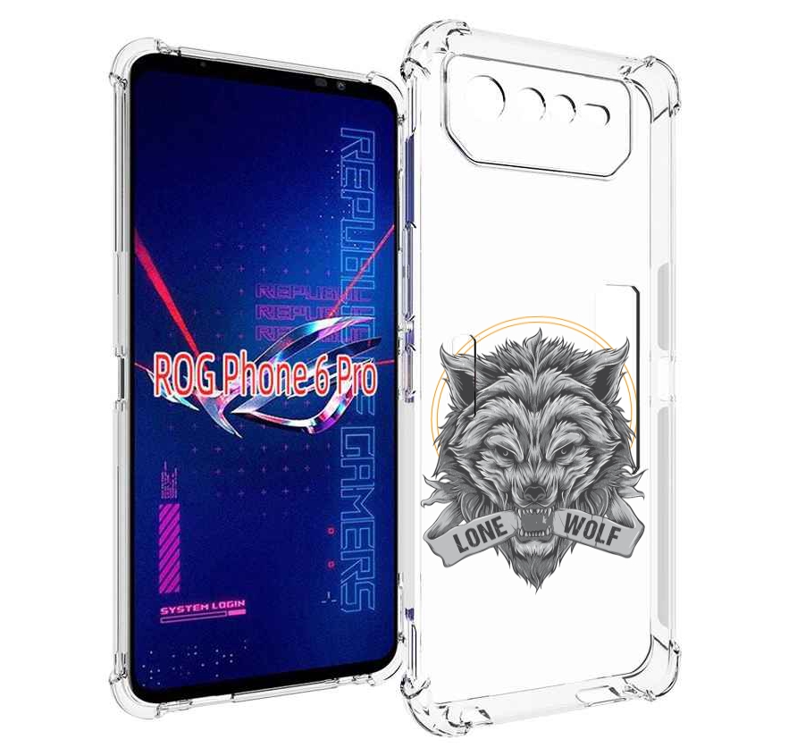 

Чехол MyPads Одинокий-волк мужской для Asus ROG Phone 6 Pro, Прозрачный, Tocco