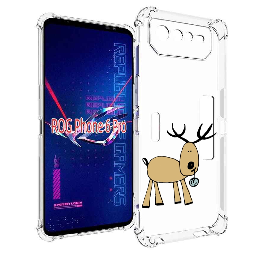 

Чехол MyPads Олень с шариком для Asus ROG Phone 6 Pro, Прозрачный, Tocco
