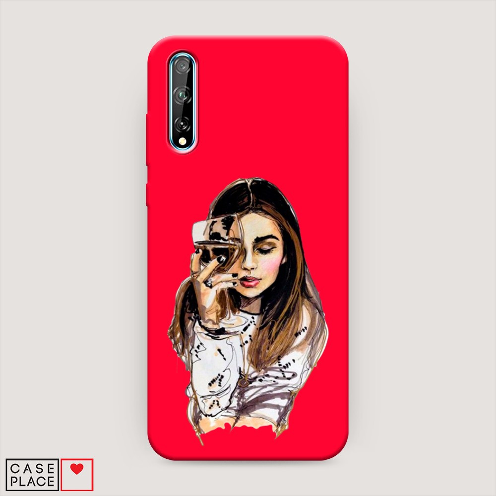 

Чехол Awog на Huawei Y8p/Huawei P Smart S "Девушка с бокалом", Разноцветный, 6103553-1