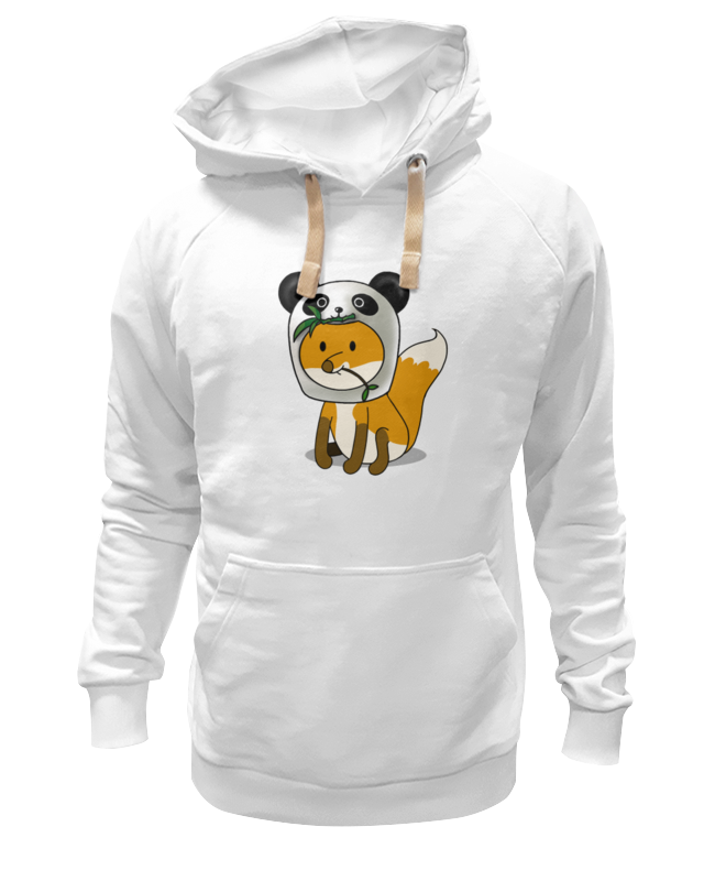 

Худи унисекс Printio Лисенок панда белое 3XL, Белый, Лисенок панда