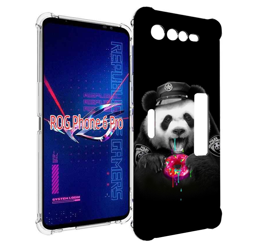 

Чехол MyPads Панда-с-пончиком для Asus ROG Phone 6 Pro, Прозрачный, Tocco
