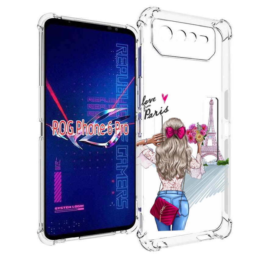 

Чехол MyPads Парижанка женский для Asus ROG Phone 6 Pro, Прозрачный, Tocco