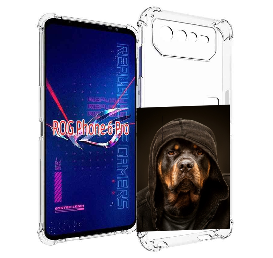 

Чехол MyPads Пес-барбос для Asus ROG Phone 6 Pro, Прозрачный, Tocco