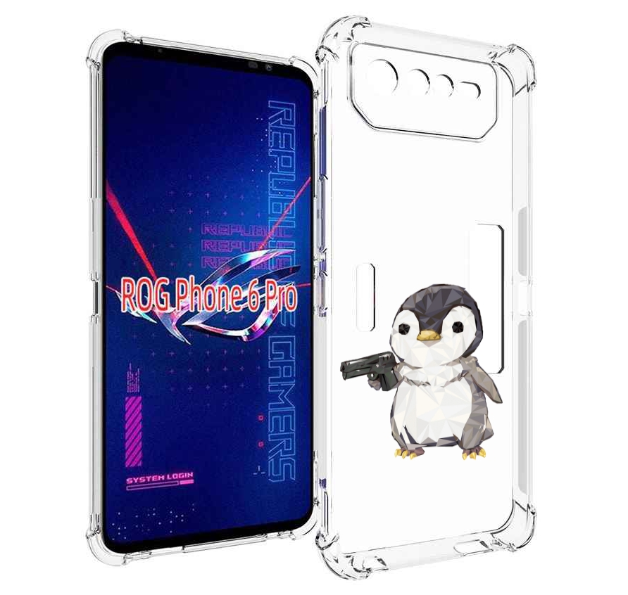 

Чехол MyPads Пингвин детский для Asus ROG Phone 6 Pro, Прозрачный, Tocco