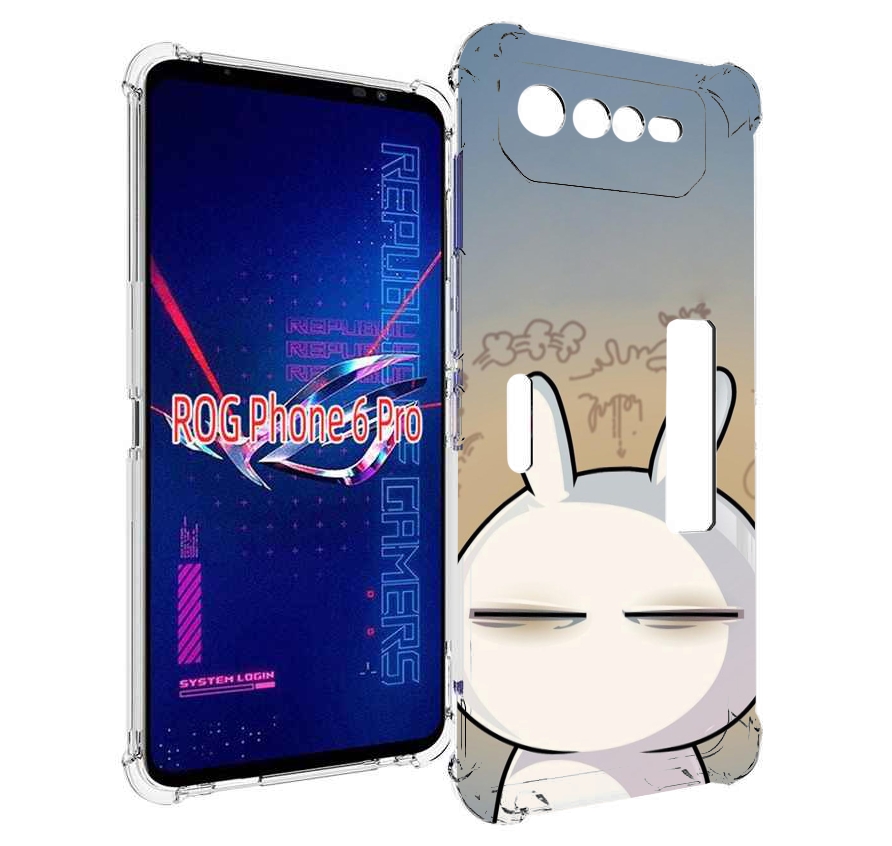 

Чехол MyPads Подозрительный-зайка для Asus ROG Phone 6 Pro, Прозрачный, Tocco