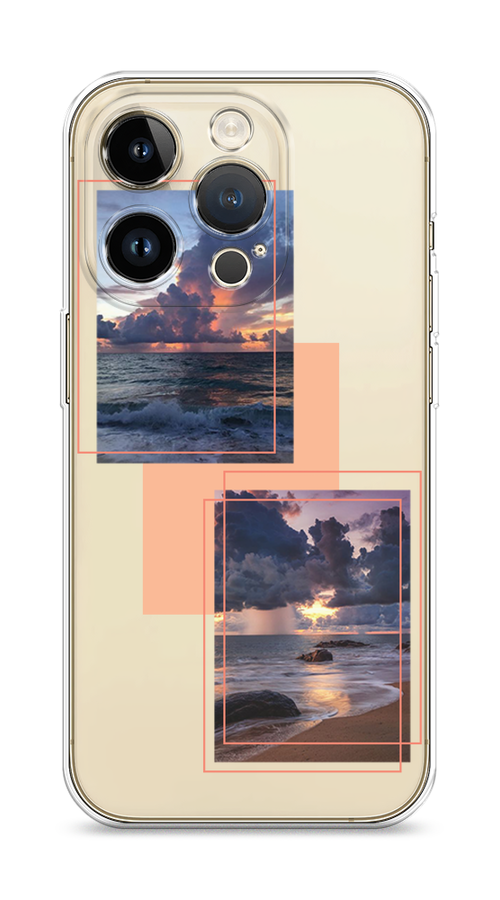 

Чехол Homey на Apple iPhone 14 Pro "Sky collage", Розовый;прозрачный;синий, 15250-1