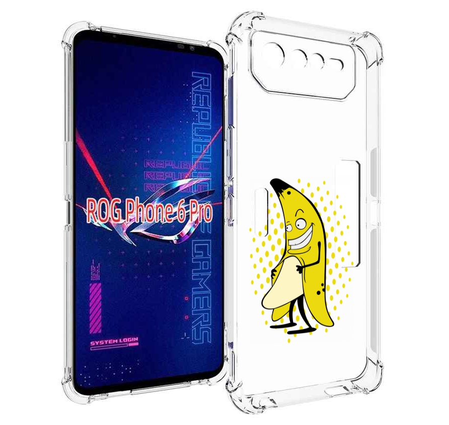

Чехол MyPads Раздетый-банан для Asus ROG Phone 6 Pro, Прозрачный, Tocco