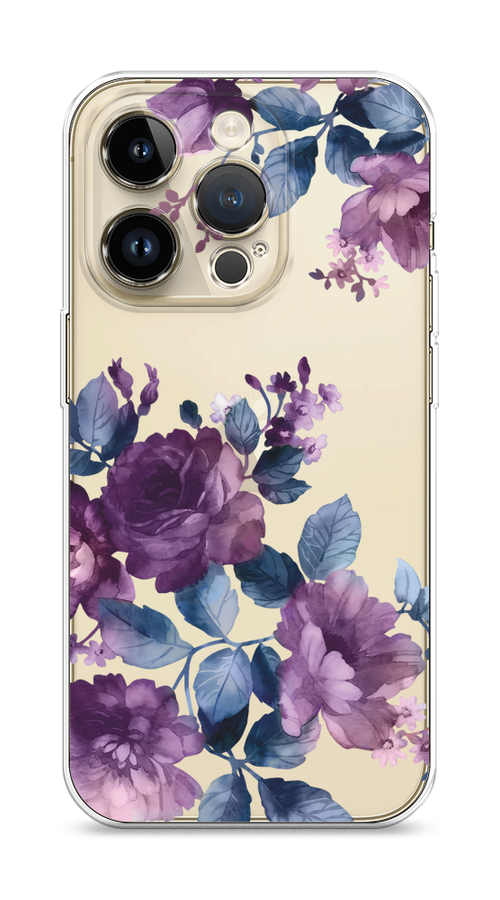 

Чехол Homey на Apple iPhone 14 Pro "Purple Blossoms", Синий;фиолетовый, 15250-1