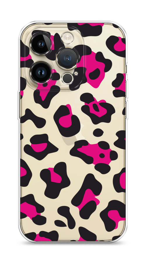 

Чехол Homey на Apple iPhone 14 Pro "Pink cow spots", Черный;розовый, 15250-1