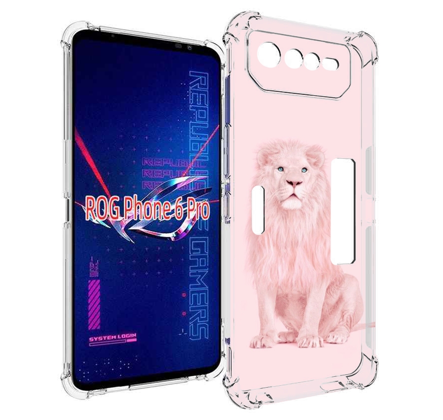 

Чехол MyPads Розовый-лев для Asus ROG Phone 6 Pro, Прозрачный, Tocco
