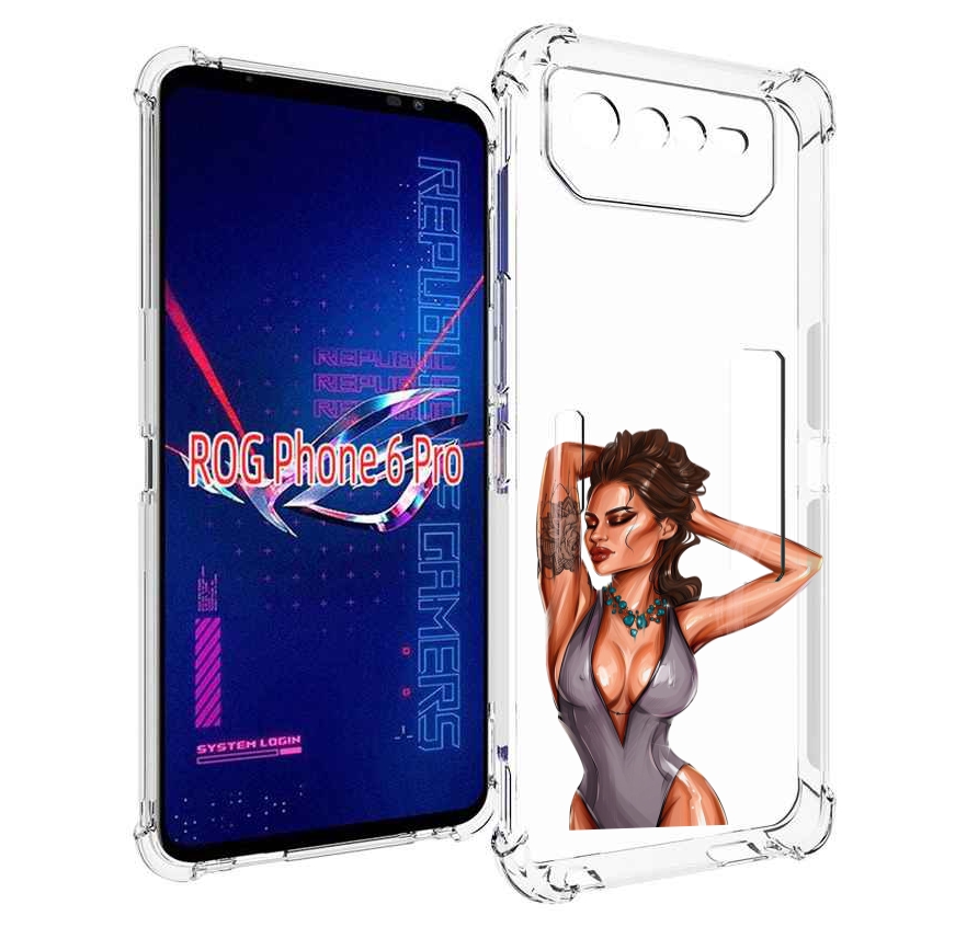 

Чехол MyPads Роскошная-девушка женский для Asus ROG Phone 6 Pro, Прозрачный, Tocco