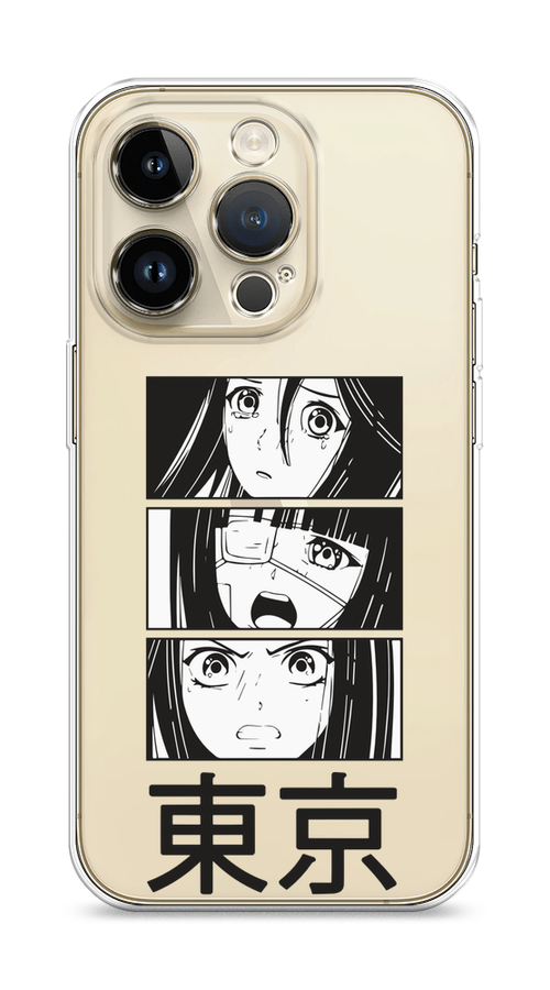 

Чехол Homey на Apple iPhone 14 Pro "Tokyo girls", Белый;черный;прозрачный, 15250-1