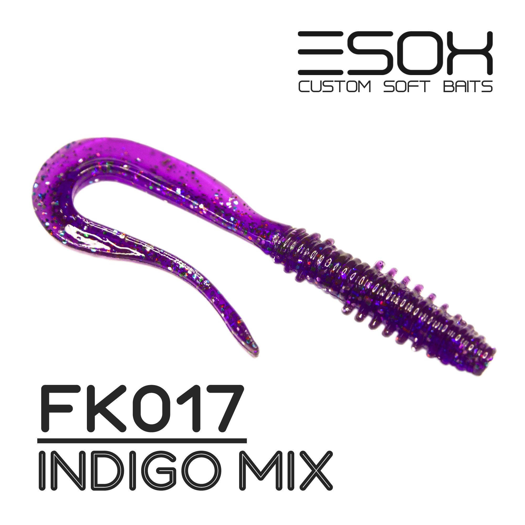 

Силиконовая приманка Esox Fast Wag 76 мм цвет FK017 Indigo Mix 7 шт, Fast Wag