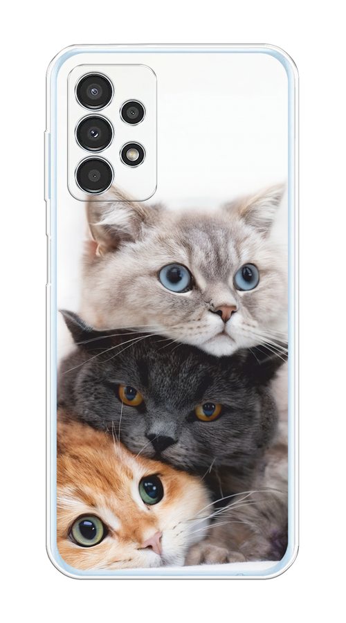 

Чехол на Samsung Galaxy A13 4G "Пушистые мордашки", Серый;черный;оранжевый, 2104850-1