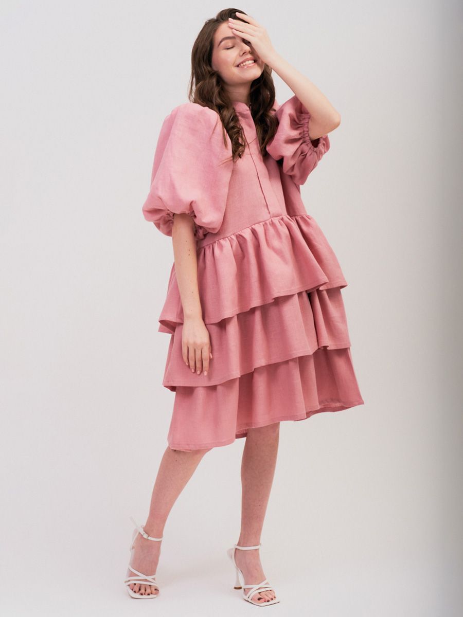 Платье женское Line Textile Кенди розовое 42-44 RU