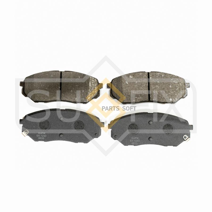 

Колодки Тормозные Дисковые | Перед Прав/Лев | Kia Sorento 2015- SUFIX арт. SX1243