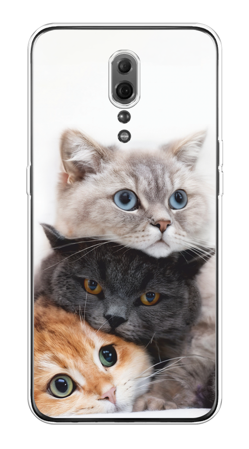 

Чехол на Oppo Reno Z "Пушистые мордашки", Серый;черный;оранжевый, 250950-1