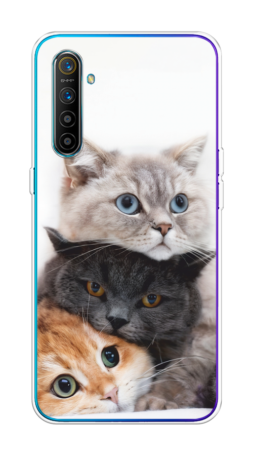 

Чехол на Realme XT "Пушистые мордашки", Серый;черный;оранжевый, 251450-1