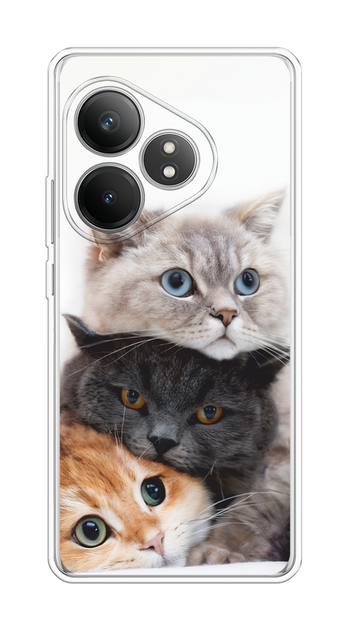 

Чехол на Realme GT Neo 6 SE "Пушистые мордашки", Серый;черный;оранжевый, 2516850-1