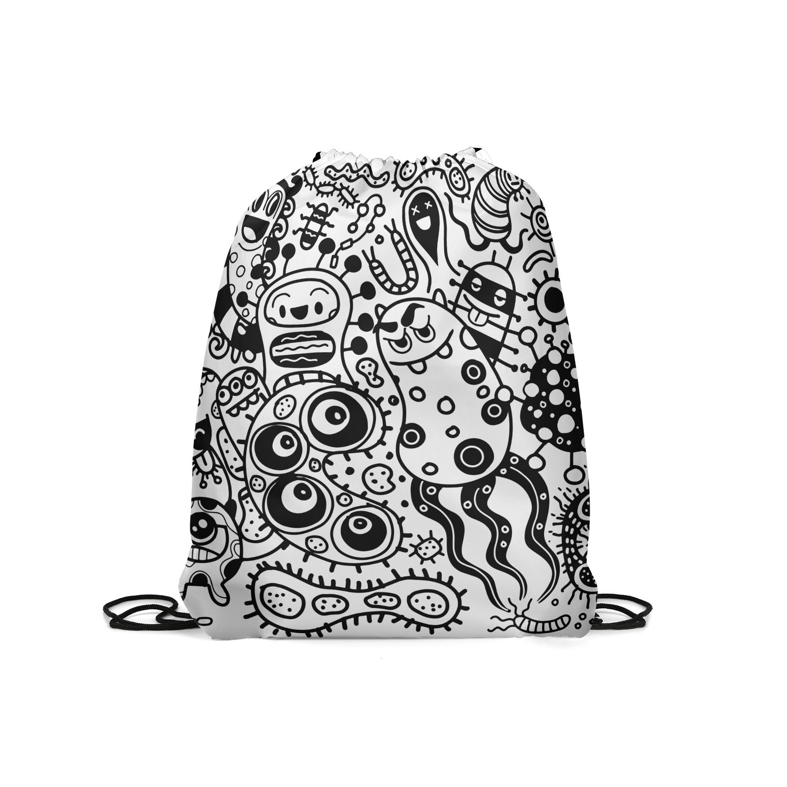 

Мешок для обуви унисекс Gorolla DrawstringBackpack 120 черно-белый, 42х35 см, DrawstringBackpack 120