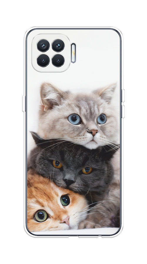 

Чехол на Oppo Reno 4 Lite/A93 "Пушистые мордашки", Серый;черный;оранжевый, 254550-1