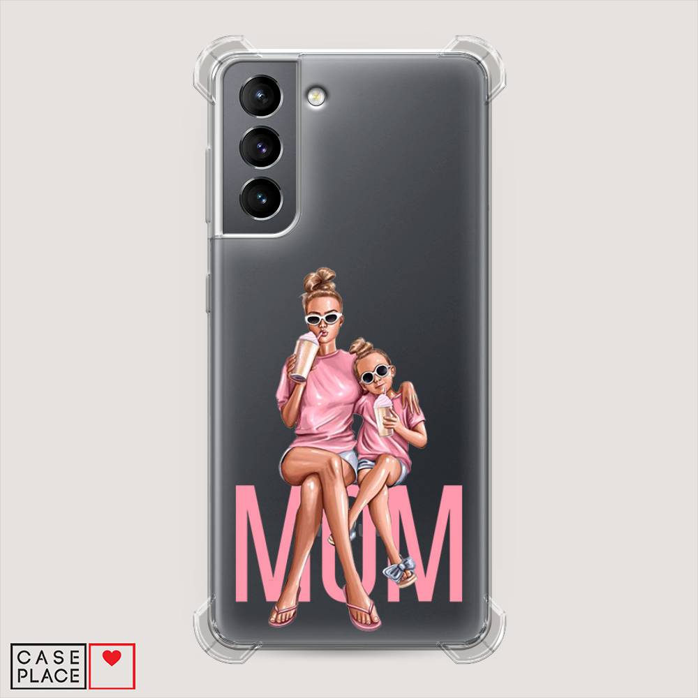 

Чехол Awog на Samsung Galaxy S21 / Самсунг S21 "Lovely mom", Синий;бежевый;розовый, 2101851-1