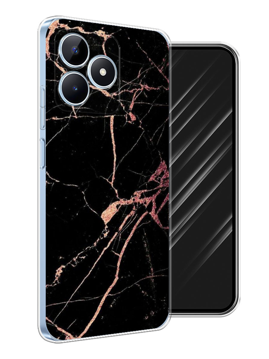 

Чехол Awog на Realme C60 "Мрамор розовое золото", Черный;розовый, 2516550-1