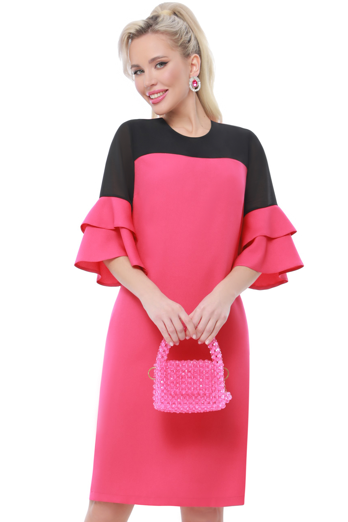 Платье женское DSTrend Достойный выбор розовое 46 RU