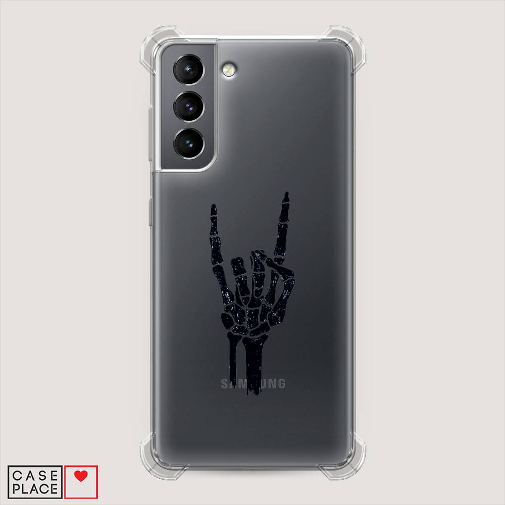 

Чехол Awog на Samsung Galaxy S21 / Самсунг S21 "Rock for a skeleton", Черный;прозрачный, 2101851-1