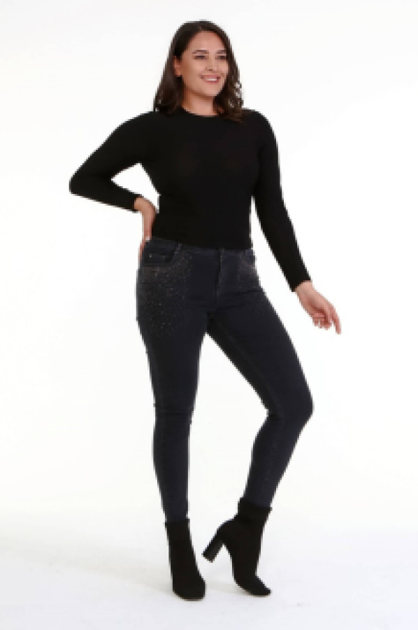 

Джинсы женские My Line Moda 1447 серые 46 (доставка из-за рубежа), 1447