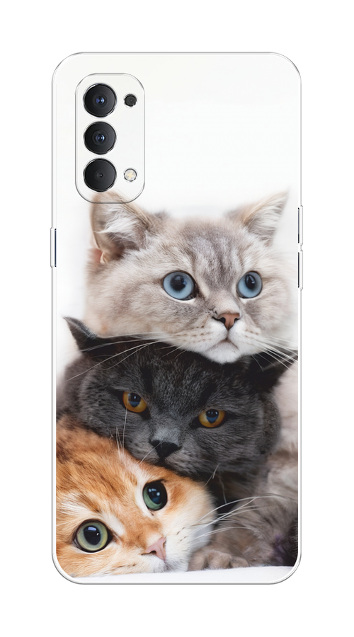 

Чехол на Oppo Reno 4 4G "Пушистые мордашки", Серый;черный;оранжевый, 259450-1