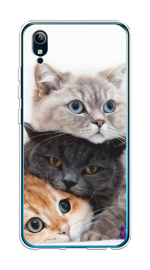 

Чехол на Vivo Y91c/Y1s "Пушистые мордашки", Серый;черный;оранжевый, 263250-1