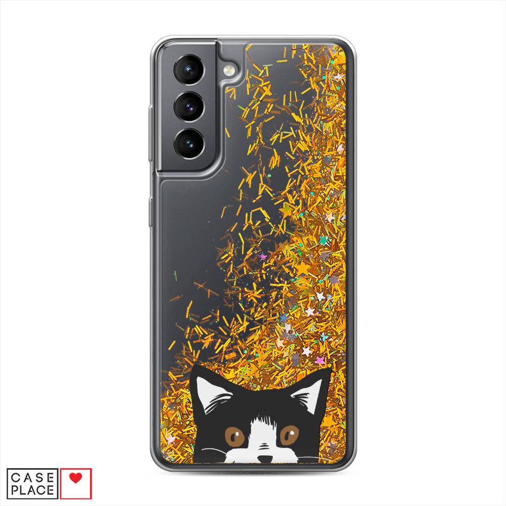

Чехол Awog на Samsung Galaxy S21 / Самсунг S21 "Подглядывающий кот", Черный, 2101890-1